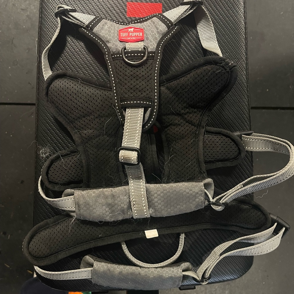 Tuff Pupper Black and Gray Dog Harness